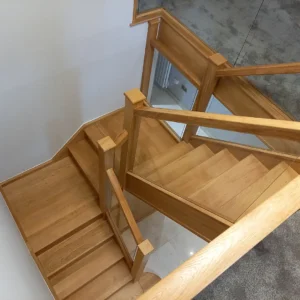Oak glass staircase
