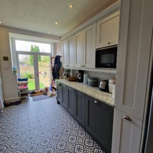 Country style kitchen Victorian tiles kitchen installation stockport