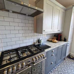 Country style kitchen Victorian tiles kitchen installation stockport