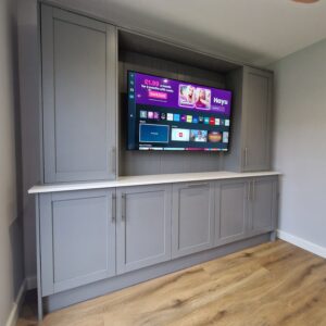 Built-in media wall storage in Stockport