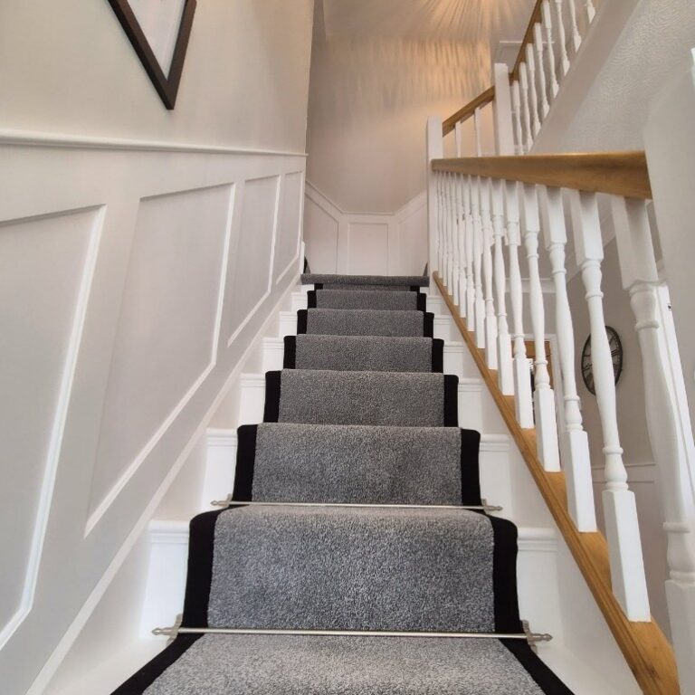 Staircase wall panelling staircase renovation Cheshire & stocport